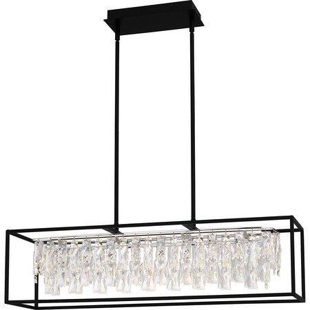 Quoizel Brillance Linear Chandelier Led Light Matte Black PCBNC635MBK